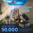 thumbnail image 2 of 23000LM LED Smart Home Theater Projector 4K Wifi BT 1080p HD 3D Home Video, 2 of 6
