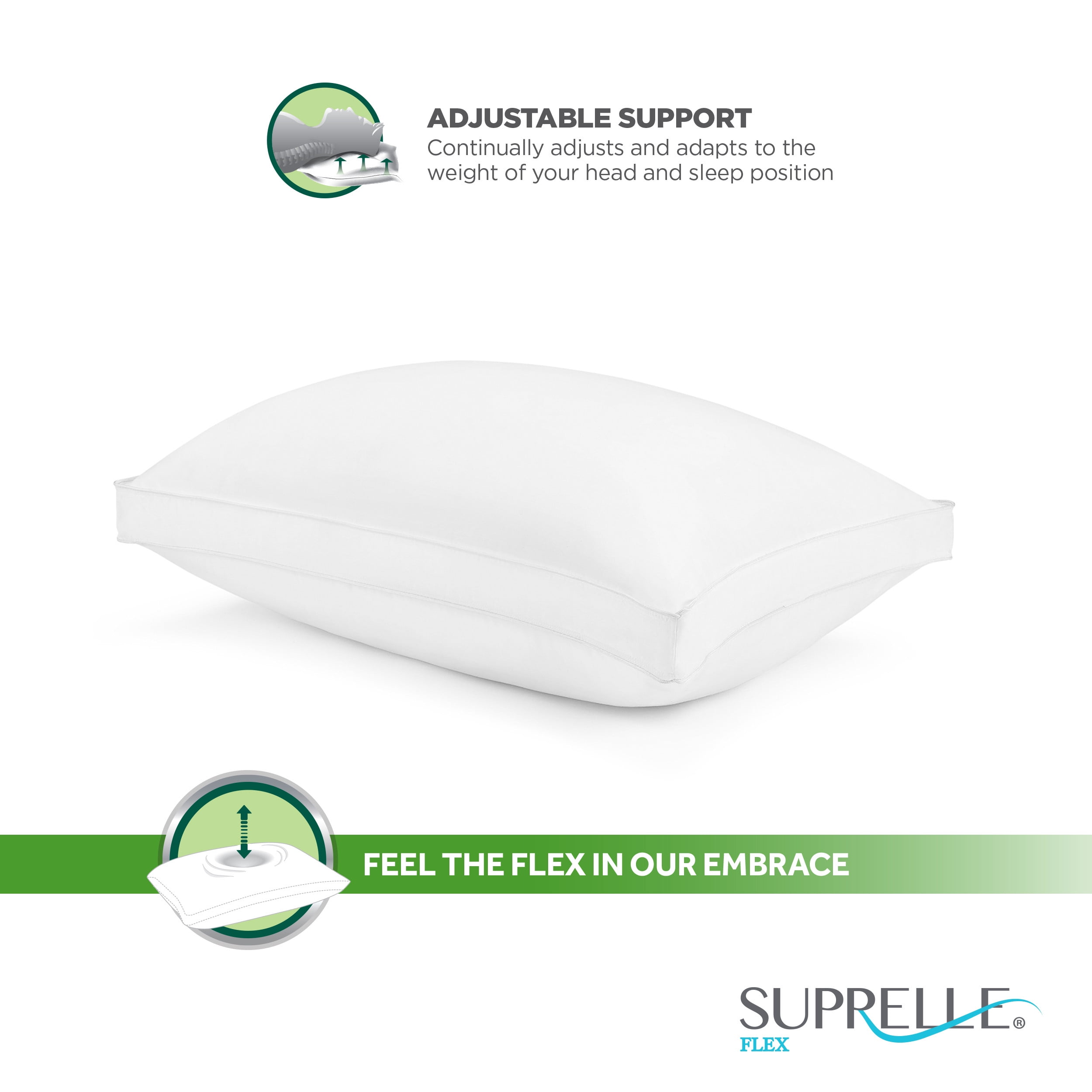 MyPillow Classic Series Foam Queen Sized Bed Deep Sleep Pillow Green Firm Fill 