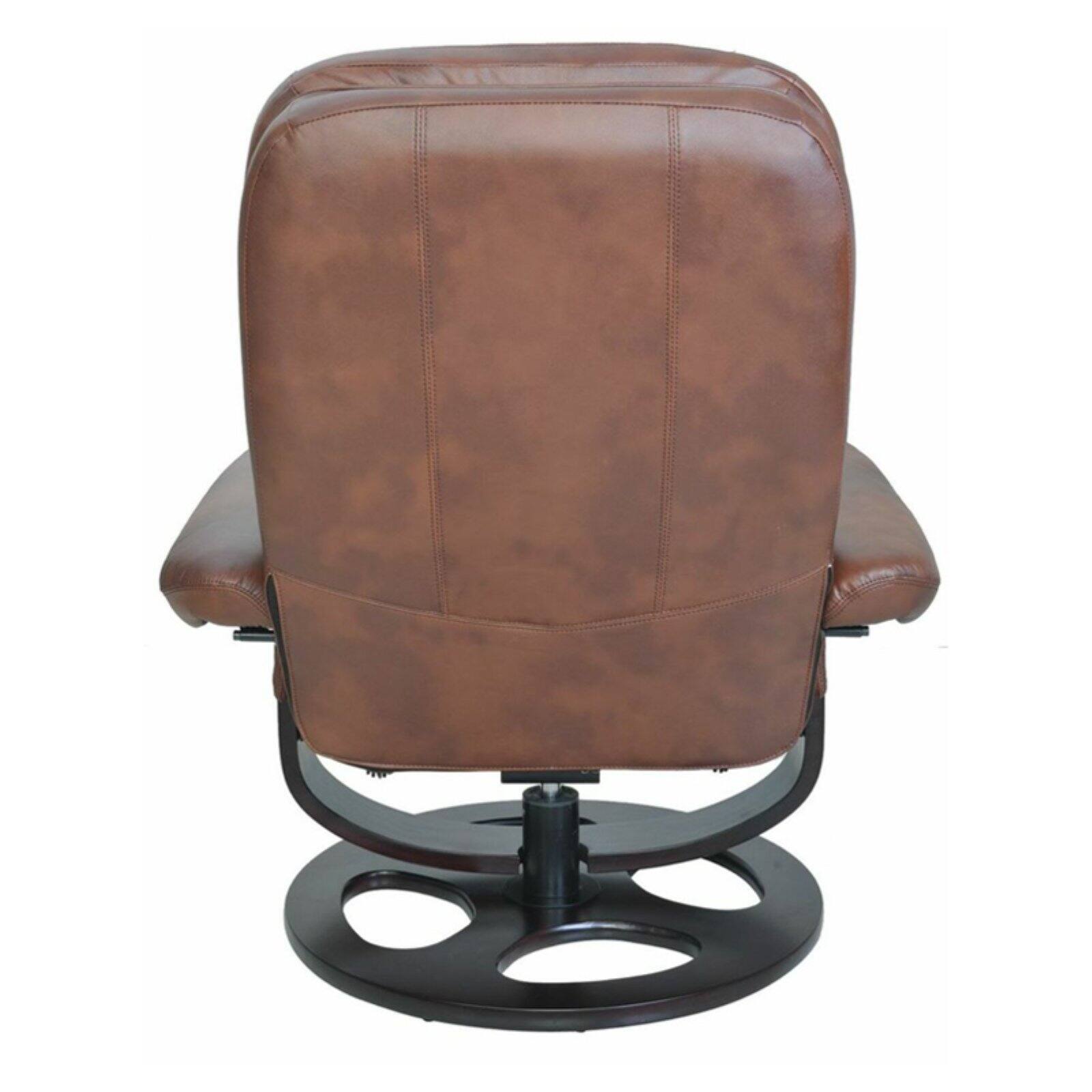 Barcalounger 15-8021 Jacque Swivel Pedestal Recliner w/Ottoman, Whiskey - image 4 of 9