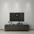 thumbnail image 4 of Art3d 12-Pack PVC 3D Wall Panel Wave Design 19.7" x 19.7" in White, 4 of 7