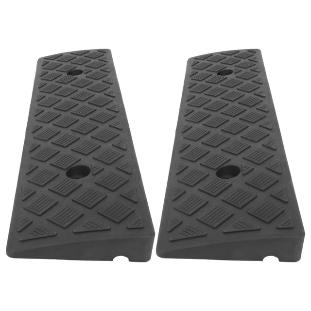 Minkissy 2Pcs Multi Functional Rubber Driveway Curb Ramps for Wheelchair Scooter and Car Thresholds