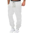 thumbnail image 2 of OSOLU Solid Color Mens Casual Sports Pants Loose Fit Versatile Casual Pants Soft Comfortable Warm Sweatpants Trousers Workout Training Joggers Bottoms, 2 of 3