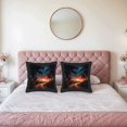 thumbnail image 2 of Set of 2 18x18in Throw Pillow Covers - Tropical Sunset Design with Vibrant Hues Perfect for Couch Bed or Car Decor, 2 of 8