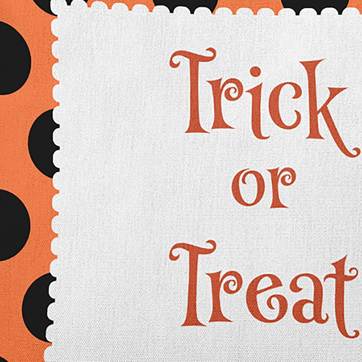 20" x 14" Simply Daisy Halloween Trick or Treat Dots Polyester Indoor/Outdoor Pillow, Traditional Orange Qty 1