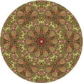 thumbnail image 1 of Ahgly Company Machine Washable Indoor Round Transitional Caramel Brown Area Rugs, 4' Round, 1 of 7
