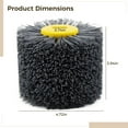 thumbnail image 4 of 4" Silicon Carbide Brush Polishing Wheel for Drill, 400 Grit Wire Buffing Wheel, Surface Cleaning, Rust Removal, Paint Stripping, Deburring, Ideal for Metal and Non-Metal Surfaces, 4 of 5