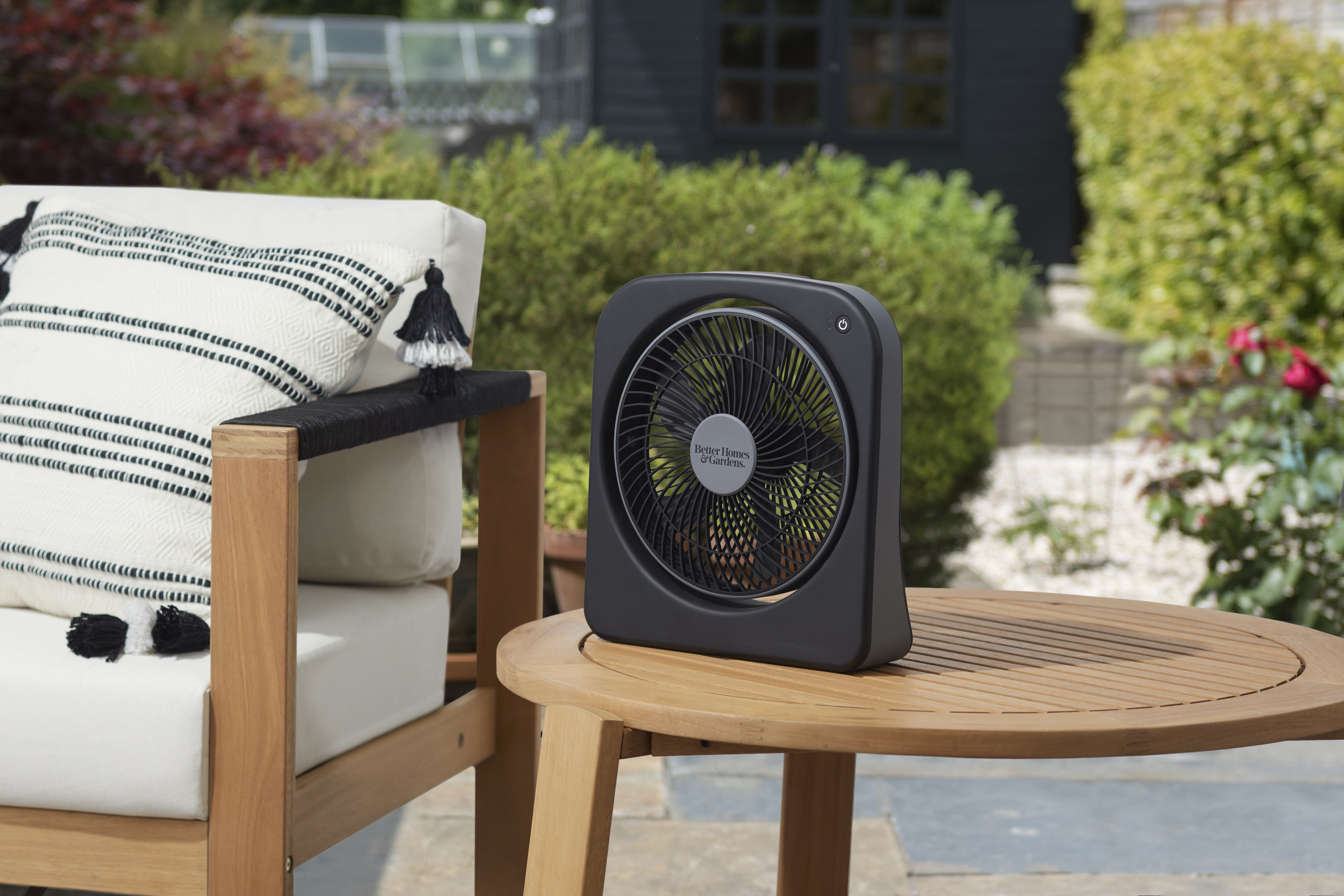 (2 pack) Better Homes & Gardens 9" Dual Power Portable Fan, Indoor/Outdoor Use, 3 Speeds, Adjustable Tilt Angle, Black