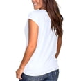 thumbnail image 3 of Women's Raglan Short Sleeve Tunic Tops - Solid Color Round Neck Twist Front Loose Casual Tees, 3 of 5