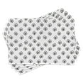 thumbnail image 1 of Ambesonne Foliage Place Mats Set of 4, Leaves Spring Nature, Standard Size, Black and White, 1 of 6
