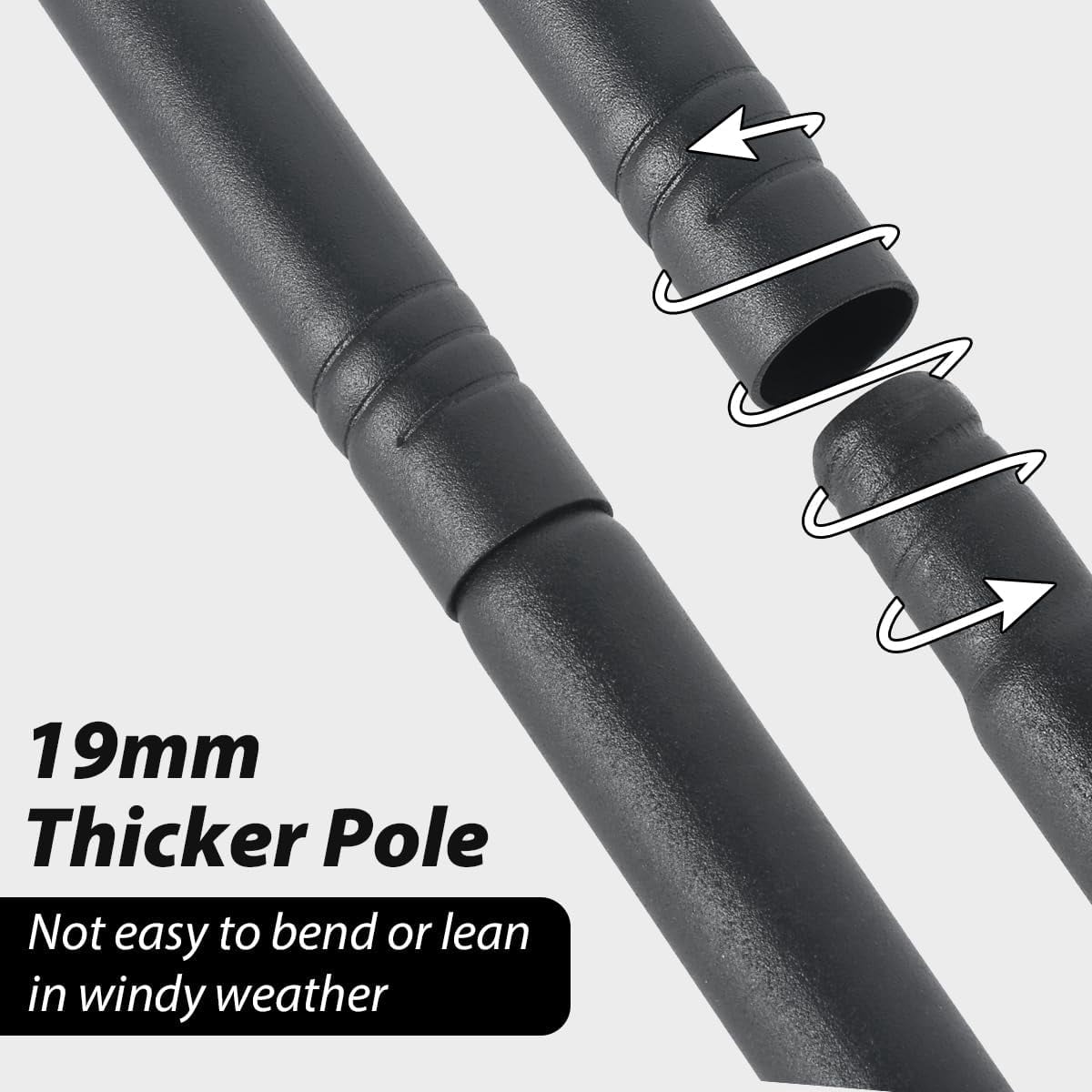 KOLAKO Bird Feeder Pole, 76 inch Shepherds Hook Crook, Wild Bird Feeding Station Heavy Duty Metal Stand Free Standing for Garden Lights Lantern, Plan Basket
