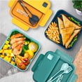 thumbnail image 3 of Lonchera Cuadrada Portátil Bento Box Magma Life con Divisiones Incluye Cuchara y Tenedor, 3 of 9
