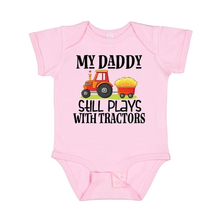 

Inktastic Farming Daddy Plays with Tractors Gift Baby Boy or Baby Girl Bodysuit