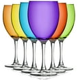 thumbnail image 1 of TableTop King 10 oz Wine Glasses, Stemmed Style, Nuance Top Accent, Party Color, Set of 6, 1 of 1