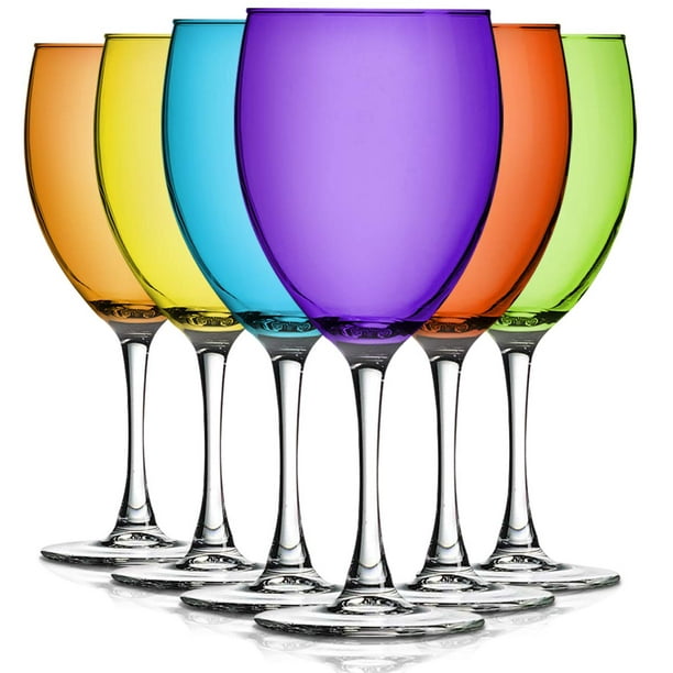 TableTop King 10 oz Wine Glasses, Stemmed Style, Nuance Top Accent ...