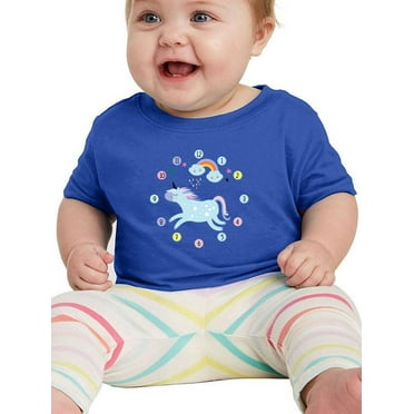 Unicorn W Clock Hours T-Shirt Infant -Image by Shutterstock,  6 Months