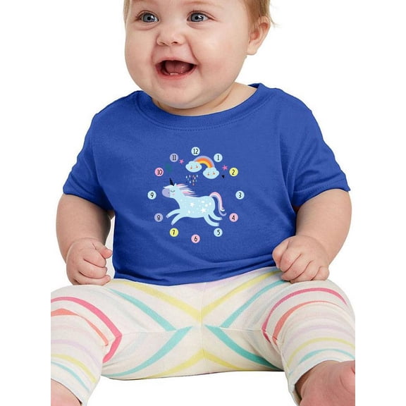 Unicorn W Clock Hours T-Shirt Infant -Image by Shutterstock,  6 Months