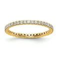 thumbnail image 2 of 14k Yellow Gold U-Cut Set Diamond Eternity Wedding Band Anniversary Ring Size 4.5 - 1/2 Ct., 2 of 5
