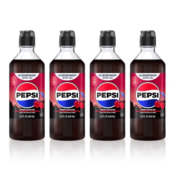 NEW sodastream Wild Cherry and Cream Pepsi Zero Drink Mix, 4pk