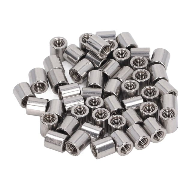 Round Connector Nut,50Pcs Coupling Nut Round Round Rod Coupling Nut Coupling Nut Built for Precision