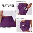 thumbnail image 4 of Pinspark Women Tennis Skirts with Pockets Tummy Control Active Skorts A Line Workout Golf Skirts V-Waisted, 4 of 6