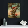 thumbnail image 5 of Chilfamy  valentine heart Postcard Canvas Wall Art,Romantic Valentines day Decorative Poster Aesthetic Picture Decor Painting Art for Home Room Livingroom Bedroom 16x20 in/12x16 in, 5 of 5