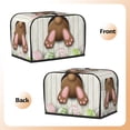 thumbnail image 3 of Vsdgher Brown Bunny 2 Slice Toaster Cover, Appliance Covers Toaster Cover Fits for Most Standard 2 slice Toasters, 3 of 7