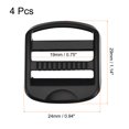 thumbnail image 2 of Metal Ladder Buckle Slider, 4 Pack 19mm(3/4") Inner Width, Black, 2 of 5