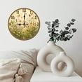 thumbnail image 6 of Wildflower Meadow Wall Clock Farmhouse Decor 10-Inch Silent Wooden Wall Clock, Battery Operated (AA Batteries Not Included), Artistic Home Decor, 6 of 7