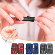 ONLYEOR Nail Clippers Set Fingernail and Toenail Clipper Cutters for Men and Women, Nail Clippers and Beauty Tool Portable Set Manicure Set 8 in 1, for Home, Gift Giving, Salon (D)