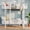 White, variant on Curved Metal Twin Over Twin Bunk Bed Frame, Heavy Duty Bunk Bed with Safety Guardrail, Sturdy Ladder with Wide Steps, Space Saving Bedroom Furniture,White