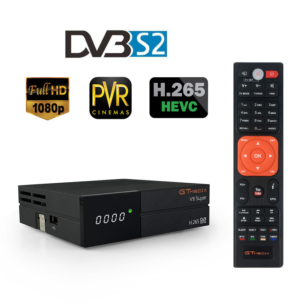 Récepteur TV GTMEDIA V9 SUPER DVBS2 HD 1080P Set Top Box Récepteur de