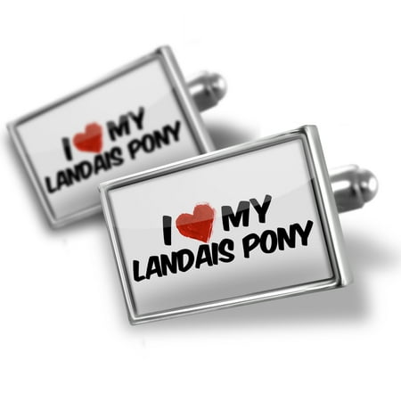 Cufflinks I Love my Landais Pony, Horse - NEONBLOND