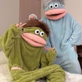 thumbnail image 3 of Wearable Big Mouth Creature Blanket Hoodie Onesie,Vibrant Hair Plush Hooded for Adult & Kid,Cozy Sleeping Bag Costume, 3 of 6