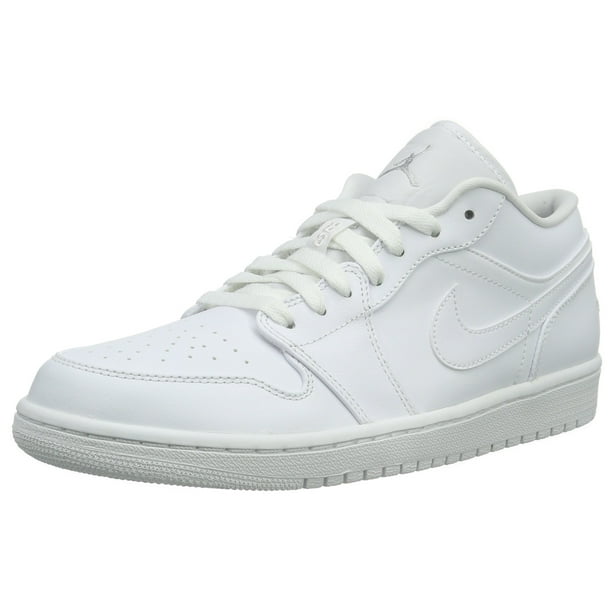 Jordan Jordan 1 Air Jordan 1 Low Men S Sneakers White White Silver 8 5 D M Us Mens White White Metallic Silver Walmart Com Walmart Com