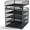 Black, variant on Hanging Under Desk Organizer, Office and Classroom Mailbox , Paper and Mail Sorter, Steel Mesh