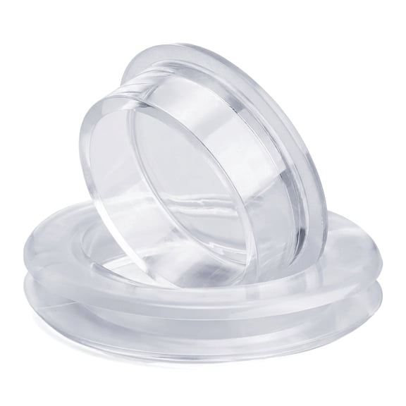 Generic Silicone Umbrella Hole Plug and Cap Set for Glass Patio Table, 2 inch, 0.39 inch Thick, Clear