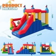 thumbnail image 4 of Jocisland Bounce House, Inflatable Bouncer with Air Blower, Jumping Castle with Slide, Outdoor Indoor Bouncy Castle for Kids 3-12 (145.7×118.1×90.6IN), 4 of 8