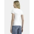 thumbnail image 3 of Time and Tru Women's Smoothing Tee with Short Sleeves, Sizes XS-XXXL, 3 of 5