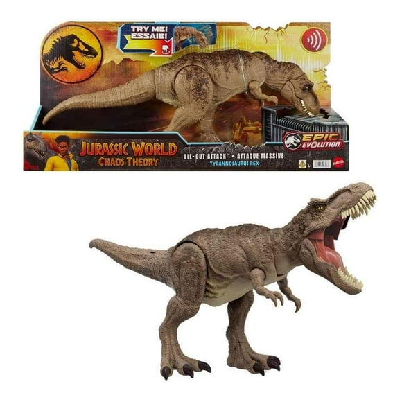 Dinosaurio de Juguete MATTEL Jurassic World Ataque Total T. Rex