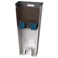thumbnail image 3 of Square 32Inch Tall Outdoor Planter - Lightweight Self Watering Plant Pot in Glossy Black, 3 of 6