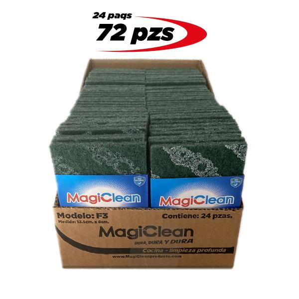 Kit Fibra Verde Lava Trastes Chica MAGICLEAN 72 Pzas