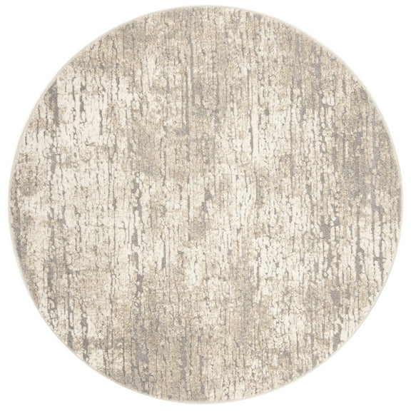 Safavieh Spirit 6'7" Round Rug in Taupe and Ivory