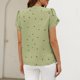 thumbnail image 3 of Camisas de Manga Larga para las Mujeres Cuello V Amor Imprimir Temperamiento Top, Blusa de Moda Casual de Poliéster para Uso Diario, Fiesta Y Verano de Primavera, 3 of 4