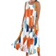 thumbnail image 1 of Vestido de Verano Casual sin Mangas de Lino de Cuello Redondo Impreso Maxi, Vestido de Verano Largo Y Cómodo, 1 of 5