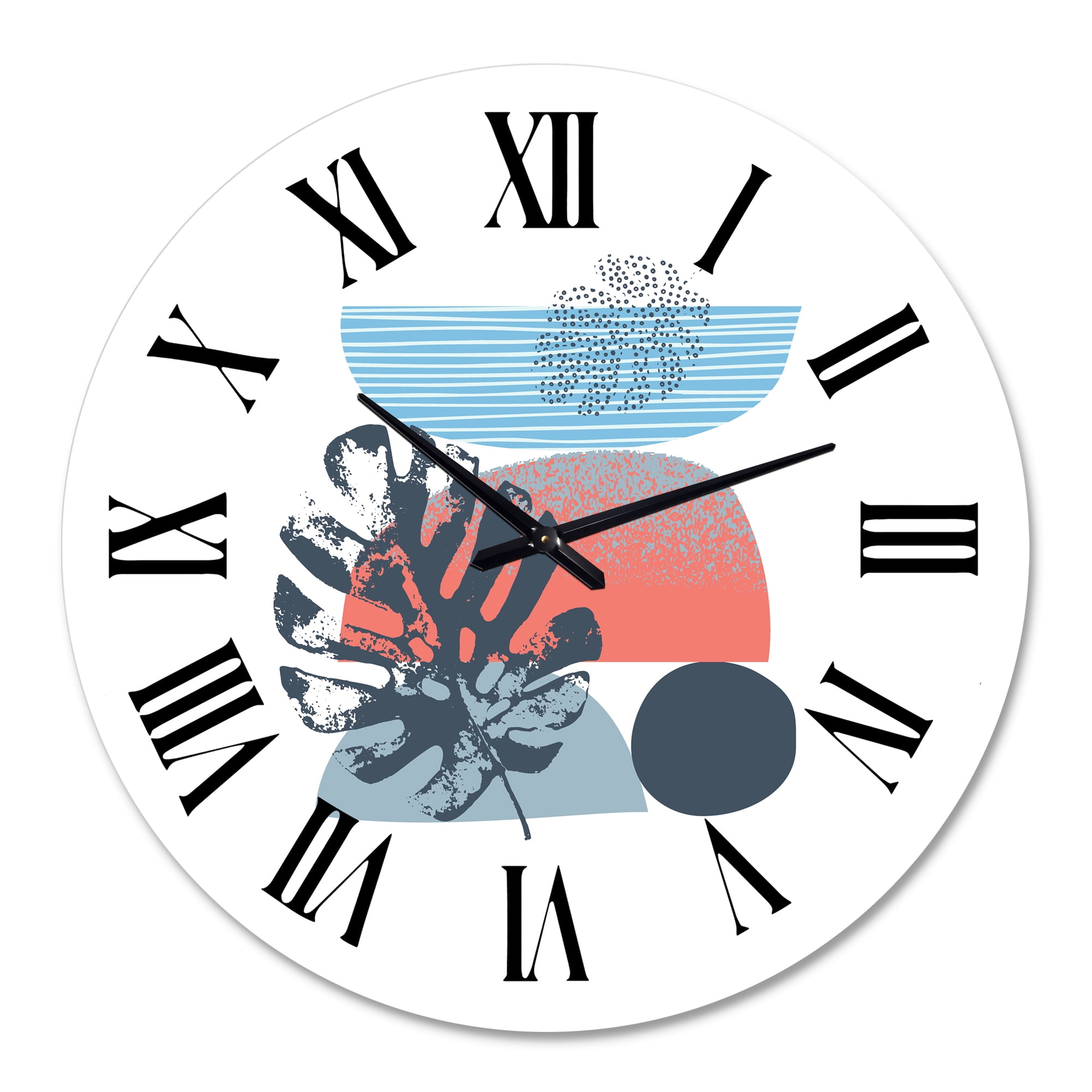 Designart 'Colorful Geometric Abstract Art Collage Iv' Modern Wall Clock