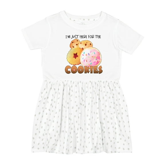 Inktastic I'm Just Here for the Cookies Girls Toddler Dress