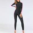 thumbnail image 3 of Feimerou Full Body Swimsuit for Women Long Sleeve One Piece Rash Guard Swimsuits Zip Front Long Pants Wetsuit Surf Suits Swimwear Valentine'S Day Gifts, 3 of 8