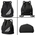 thumbnail image 4 of Drasry Drawstring Backpack Resistant String Bag Swimming Gym Sports Bags (Black), 4 of 7