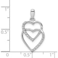 thumbnail image 3 of 14K White Gold Diamond 1/10Ct. Entwined Hearts Pendant Made In India pm4926-010-wa, 3 of 5