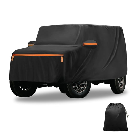 Unique Bargains Car Cover for Suzuki Jimny Aluminum Film Cotton Outdoor Full Car Cover All Weather Waterproof Windproof Sun Rain Snow Protection with Door Zipper